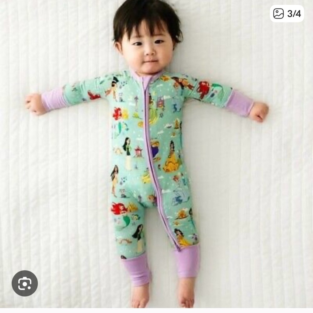 NIB little sleepies Disney princesses 2t